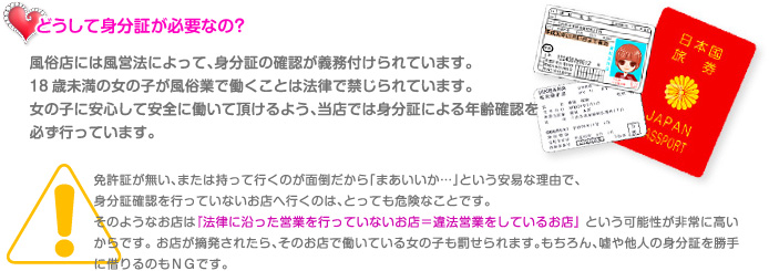 どうして身分証が必要なの?